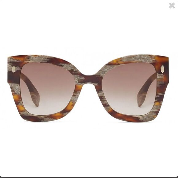 FENDI Roma Brown Havana Python FF0435L Gradient Cat Eye Sunglasses main image 7